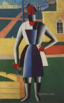 純粋に抽象的 Painting - 大工 1929 カジミール・マレーヴィチの要約